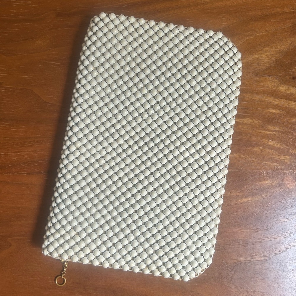 VTG | Whiting & Davis Company Alumesh White Metal Mesh Clutch Purse Bag